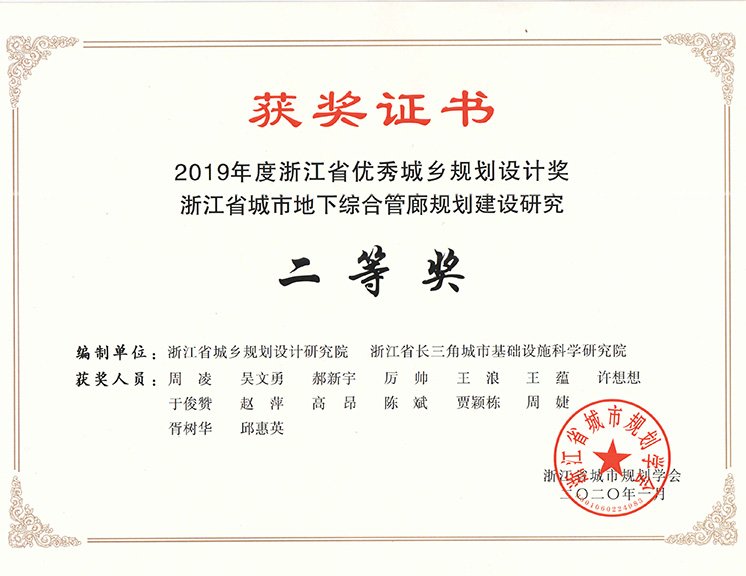 2019年度浙江省优秀城乡规划设计奖